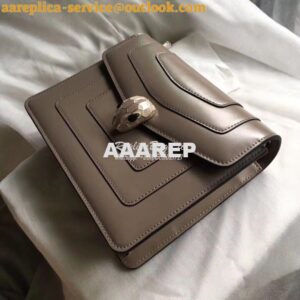 Replica Bvlgari Serpenti Forever Flap Cover Bag Grey 286513 2