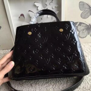 Replica Louis Vuitton Montaigne BB Bag Monogram Vernis M50171 BLV608 2