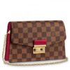 Replica Louis Vuitton Croisette Chain Wallet Damier Ebene N60287 BLV093