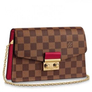 Replica Louis Vuitton Croisette Chain Wallet Damier Ebene N60288 BLV092