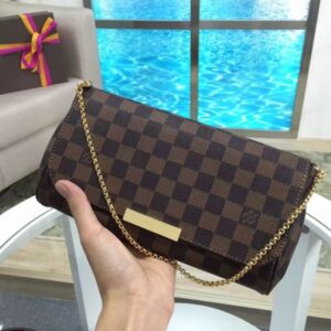 Replica Louis Vuitton Favorite MM Bag Damier Ebene N41129 BLV117 2