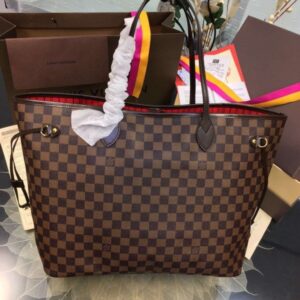 Replica Louis Vuitton Neverfull GM Bag Damier Ebene N41357 BLV114 2