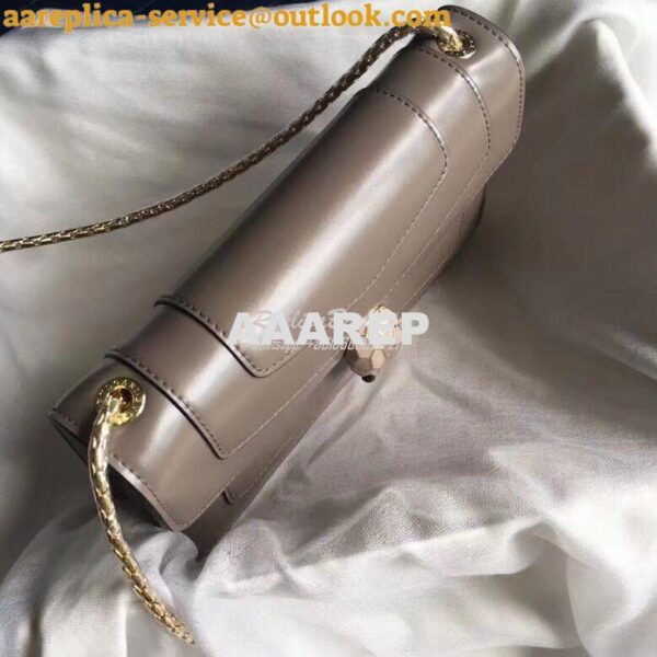 Replica Bvlgari Serpenti Forever Flap Cover Bag Grey 286516 5