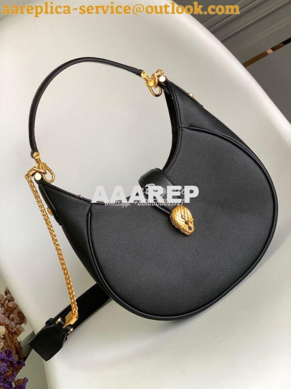 Replica Bvlgari Serpenti Ellipse Shoulder Bag 291636 Black 4