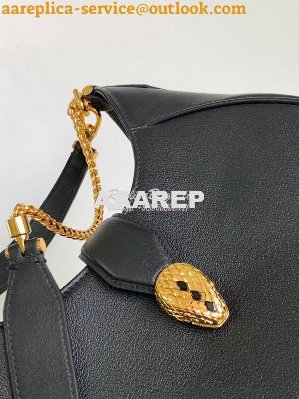 Replica Bvlgari Serpenti Ellipse Shoulder Bag 291636 Black 7