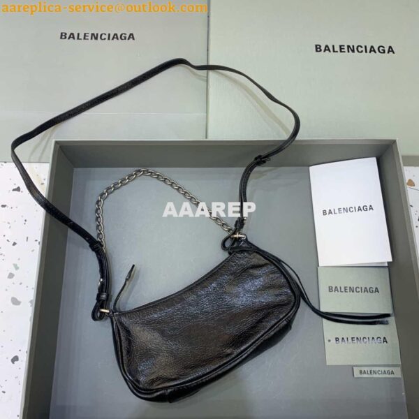 Replica Balenciaga 6940271VG9 Le Cagole Mini Multipouch in black Arena lambskin 4