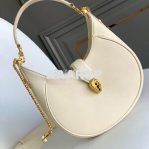 Replica Bvlgari Serpenti Ellipse Shoulder Bag 291636 Ivory 2