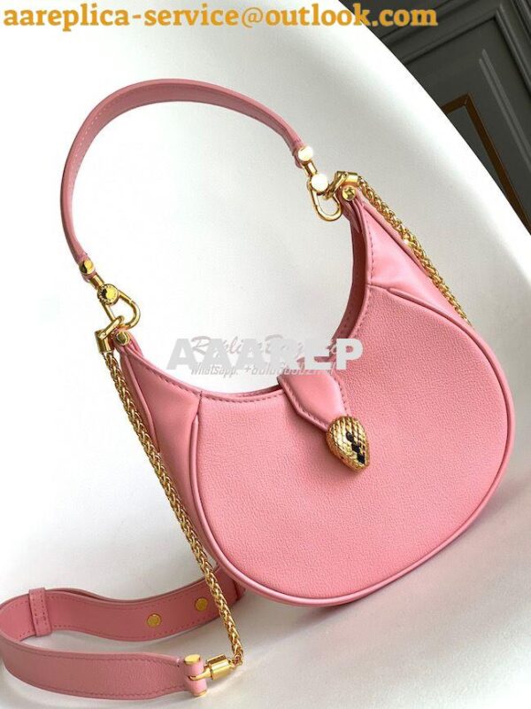 Replica Bvlgari Serpenti Ellipse Shoulder Bag 291636 Quartz Pink 3