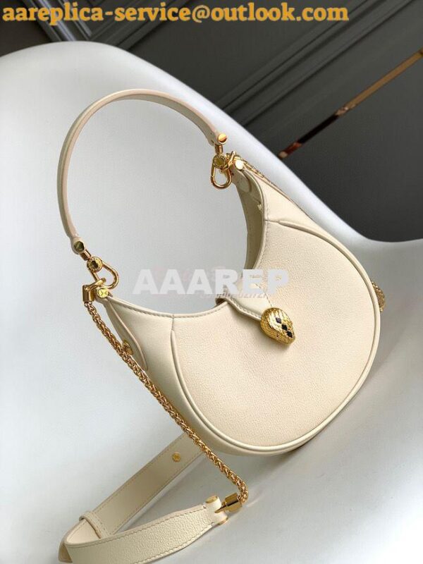 Replica Bvlgari Serpenti Ellipse Shoulder Bag 291636 Ivory 14