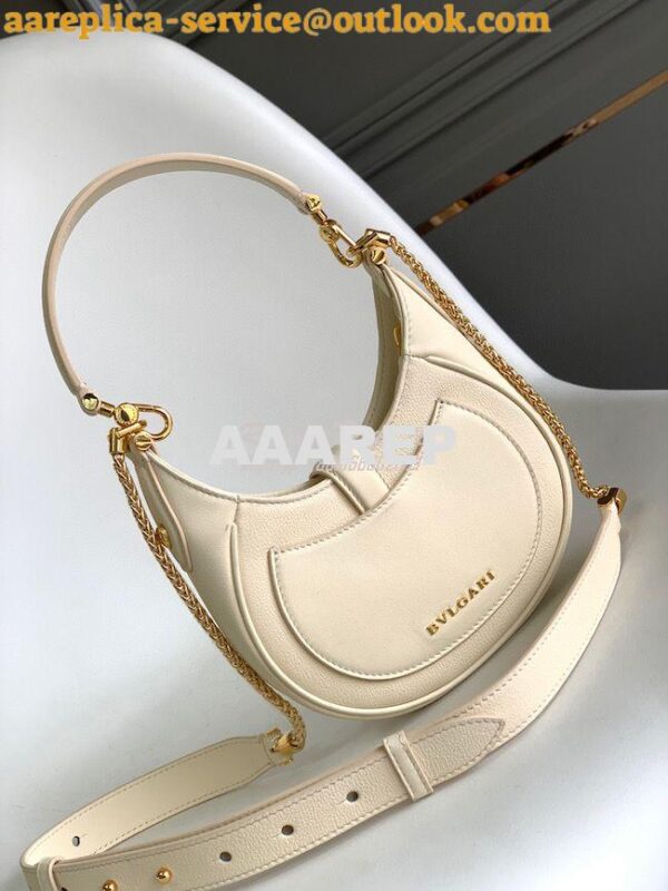 Replica Bvlgari Serpenti Ellipse Shoulder Bag 291636 Ivory 16