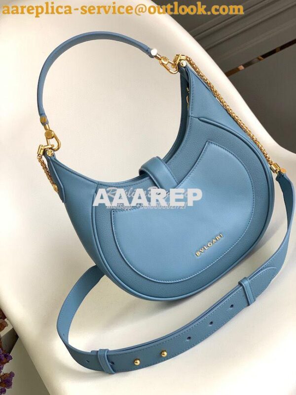 Replica Bvlgari Serpenti Ellipse Shoulder Bag 291636 sapphire blue 6