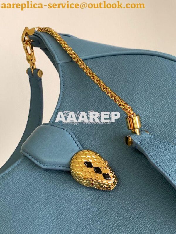 Replica Bvlgari Serpenti Ellipse Shoulder Bag 291636 sapphire blue 7