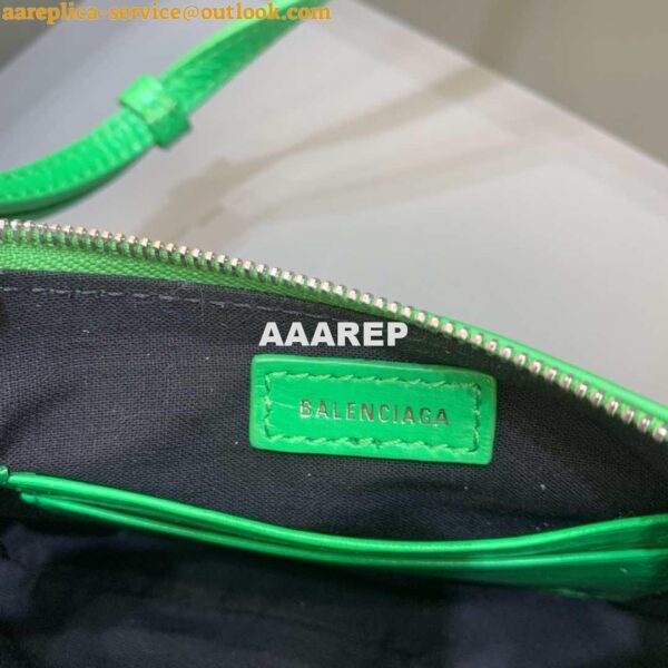 Replica Balenciaga 6940271VG9 Le Cagole Mini Multipouch in Green Arena lambskin 9