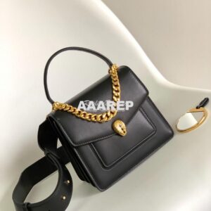 Replica Bvlgari Serpenti Forever Small Maxi Chain Top-handle Bag In B 2