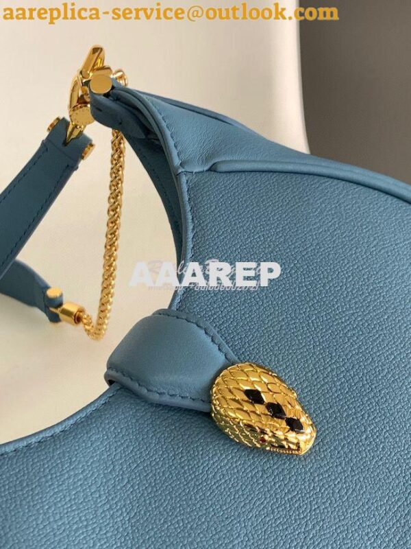 Replica Bvlgari Serpenti Ellipse Shoulder Bag 291636 sapphire blue 17