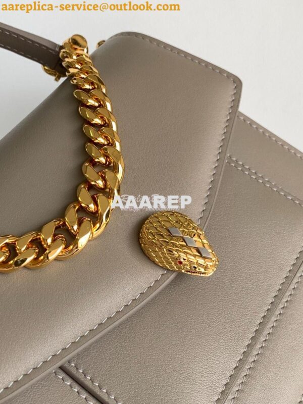 Replica Bvlgari Serpenti Forever Small Maxi Chain Top-handle Bag In G 7