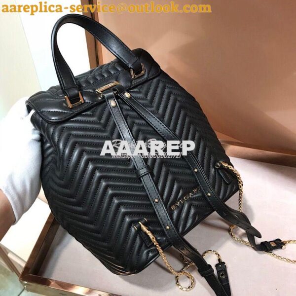 Replica Bvlgari Serpenti Forever Backpack 286538 Black 9