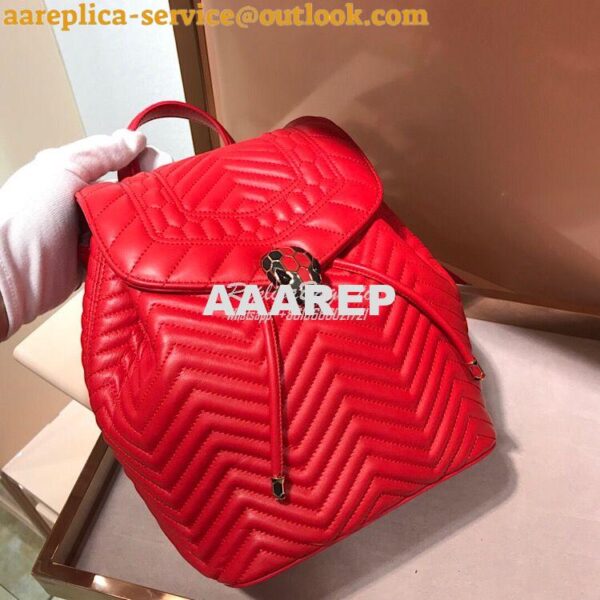 Replica Bvlgari Serpenti Forever Backpack 286538 Frame Coral 4