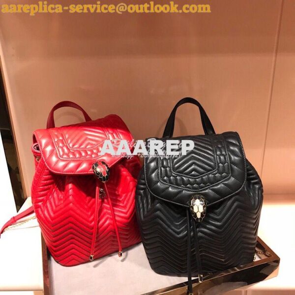 Replica Bvlgari Serpenti Forever Backpack 286538 Frame Coral 5