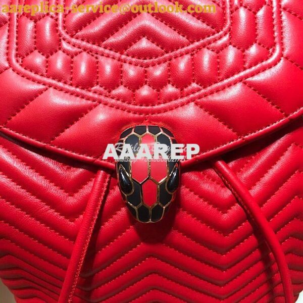 Replica Bvlgari Serpenti Forever Backpack 286538 Frame Coral 6