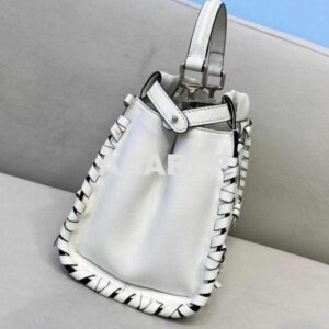 Replica Fendi 5510S Peekaboo Iconic Essentially White Leather Bag 2