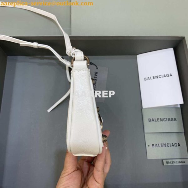 Replica Balenciaga 6940271VG9 Le Cagole Mini Multipouch in White Arena lambskin 5