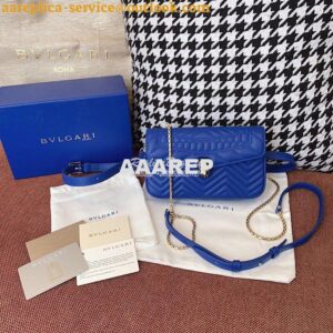 Replica Bvlgari Serpenti Forever Belt Bag 287853 Cobalt Blue