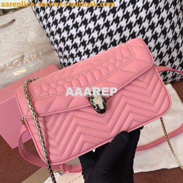 Replica Bvlgari Serpenti Forever Belt Bag 287853 Pink 6