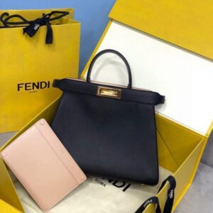 Replica Fendi 70193 Peekaboo ISEEU MEDIUM Black Leather Bag