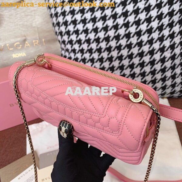 Replica Bvlgari Serpenti Forever Belt Bag 287853 Pink 8