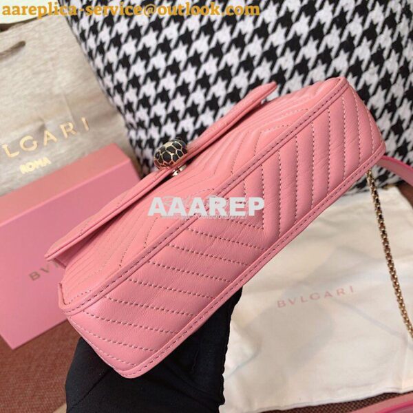 Replica Bvlgari Serpenti Forever Belt Bag 287853 Pink 15