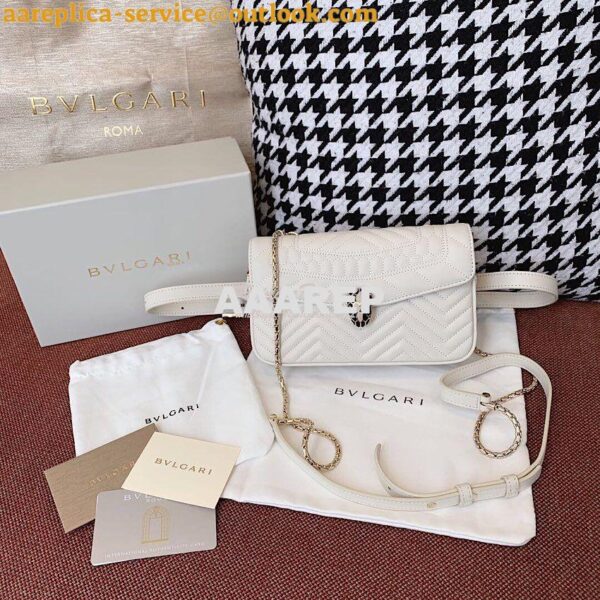 Replica Bvlgari Serpenti Forever Belt Bag 287853 White 3