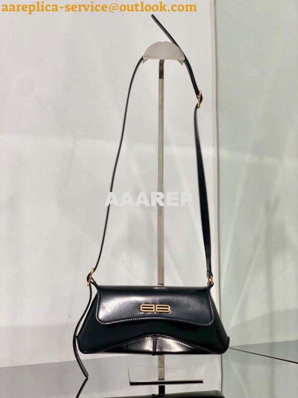 Replica Balenciaga 695645 Women's XX Small Flap Bag Black 3