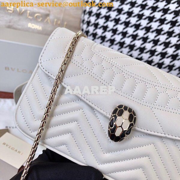 Replica Bvlgari Serpenti Forever Belt Bag 287853 White 6