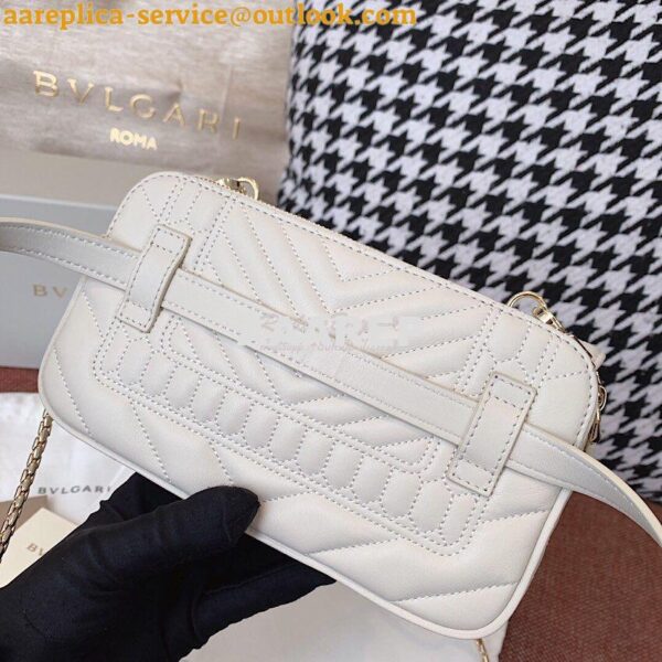 Replica Bvlgari Serpenti Forever Belt Bag 287853 White 10