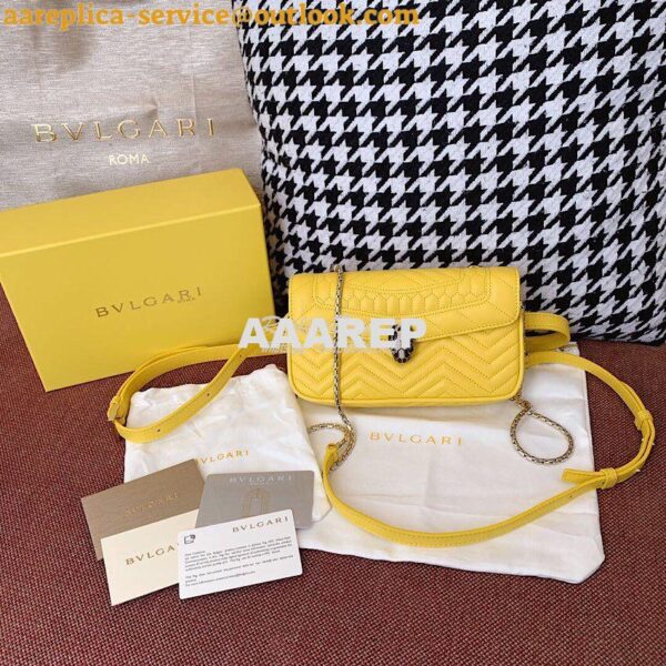 Replica Bvlgari Serpenti Forever Belt Bag 287853 Yellow 3