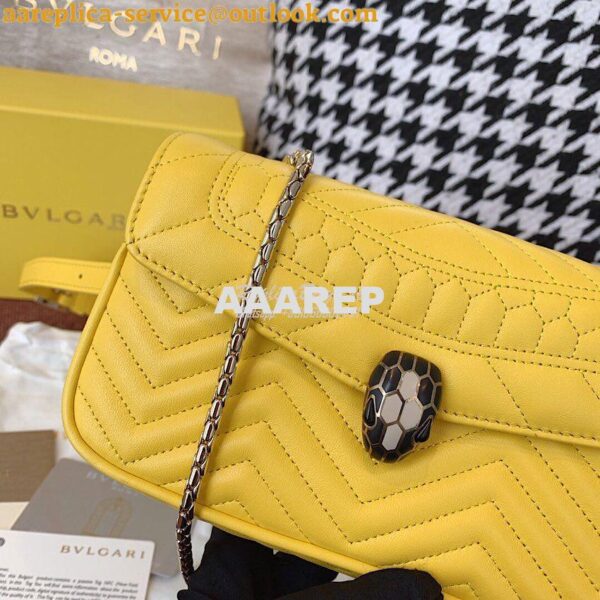 Replica Bvlgari Serpenti Forever Belt Bag 287853 Yellow 6