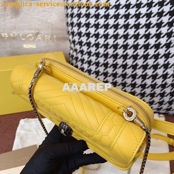 Replica Bvlgari Serpenti Forever Belt Bag 287853 Yellow 8