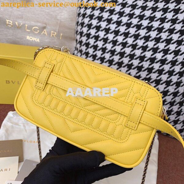 Replica Bvlgari Serpenti Forever Belt Bag 287853 Yellow 11