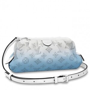 Replica Louis Vuitton Scala Mini Pouch Gradient Blue Mahina Leather M80497 BLV248