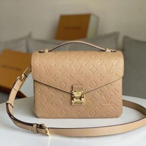 Replica Louis Vuitton Pochette Metis Monogram Empreinte Cream M44738 2