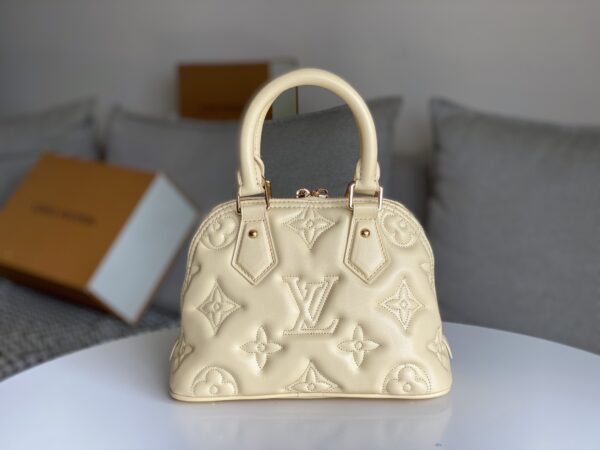 Replica Louis Vuitton Alma BB Bag Banana Yellow LV M59821 6