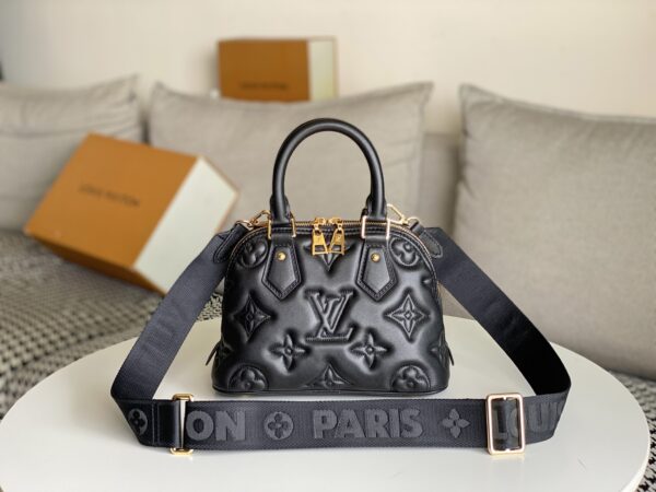 Replica Louis Vuitton Alma BB Bag Black LV M59793 4