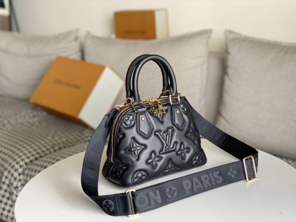 Replica Louis Vuitton Alma BB Bag Black LV M59793 5