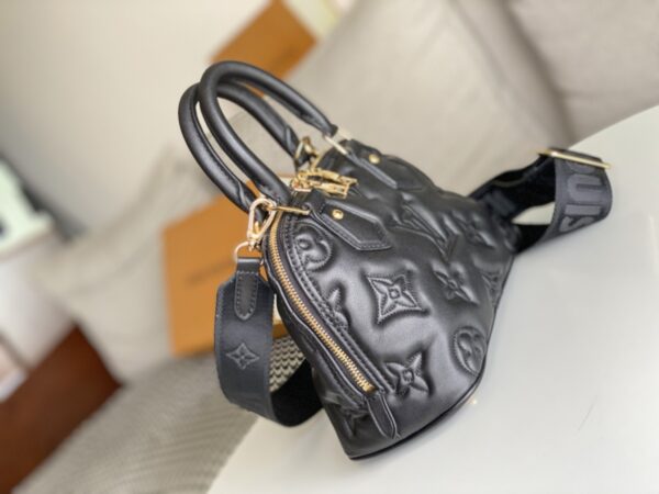 Replica Louis Vuitton Alma BB Bag Black LV M59793 6