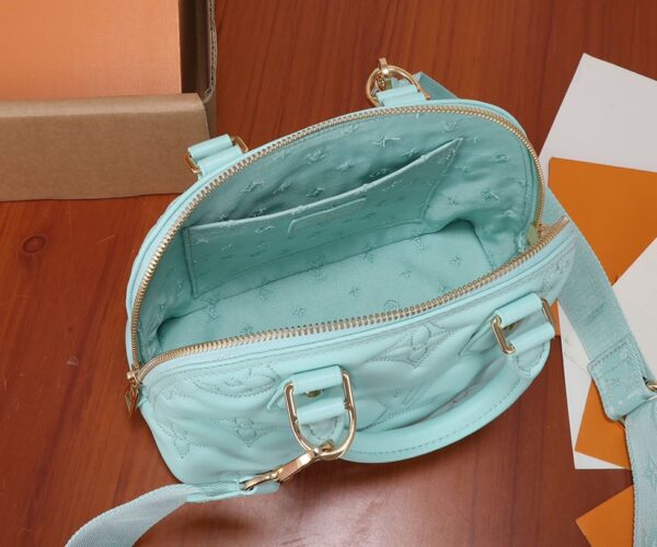 Replica Louis Vuitton Alma BB Bag Vert d'Eau Green LV M20855 11