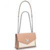 Replica Louis Vuitton Beige Lockme Hobo Shoulder Bag M44330 BLV739