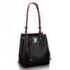 Replica Louis Vuitton Black Lockme Bucket Bag M43878 BLV749