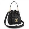 Replica Louis Vuitton Black Lockme Bucket Bag M54677 BLV759