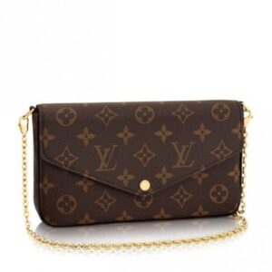 Replica Louis Vuitton Felicie Chain Wallet Monogram Canvas M61276 BLV415